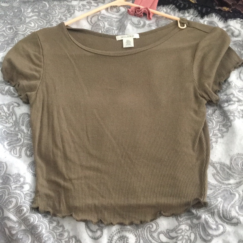 olive green top